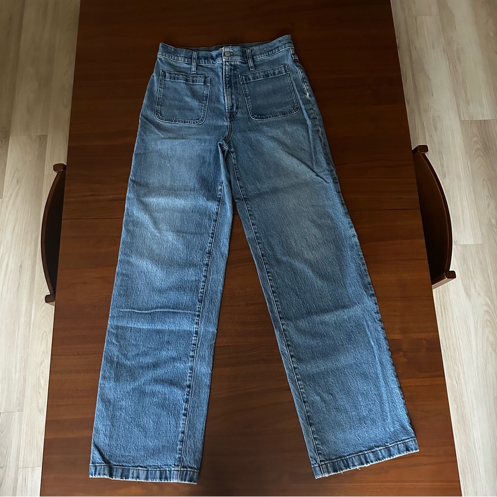 Madewell Perfect Vintage Wide Leg Jean Patch Pocket Edition